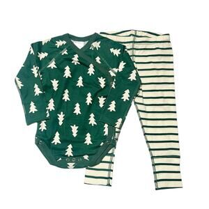 NWT Hanna Andersson Happy Trees Wiggle Set Size 18-24m